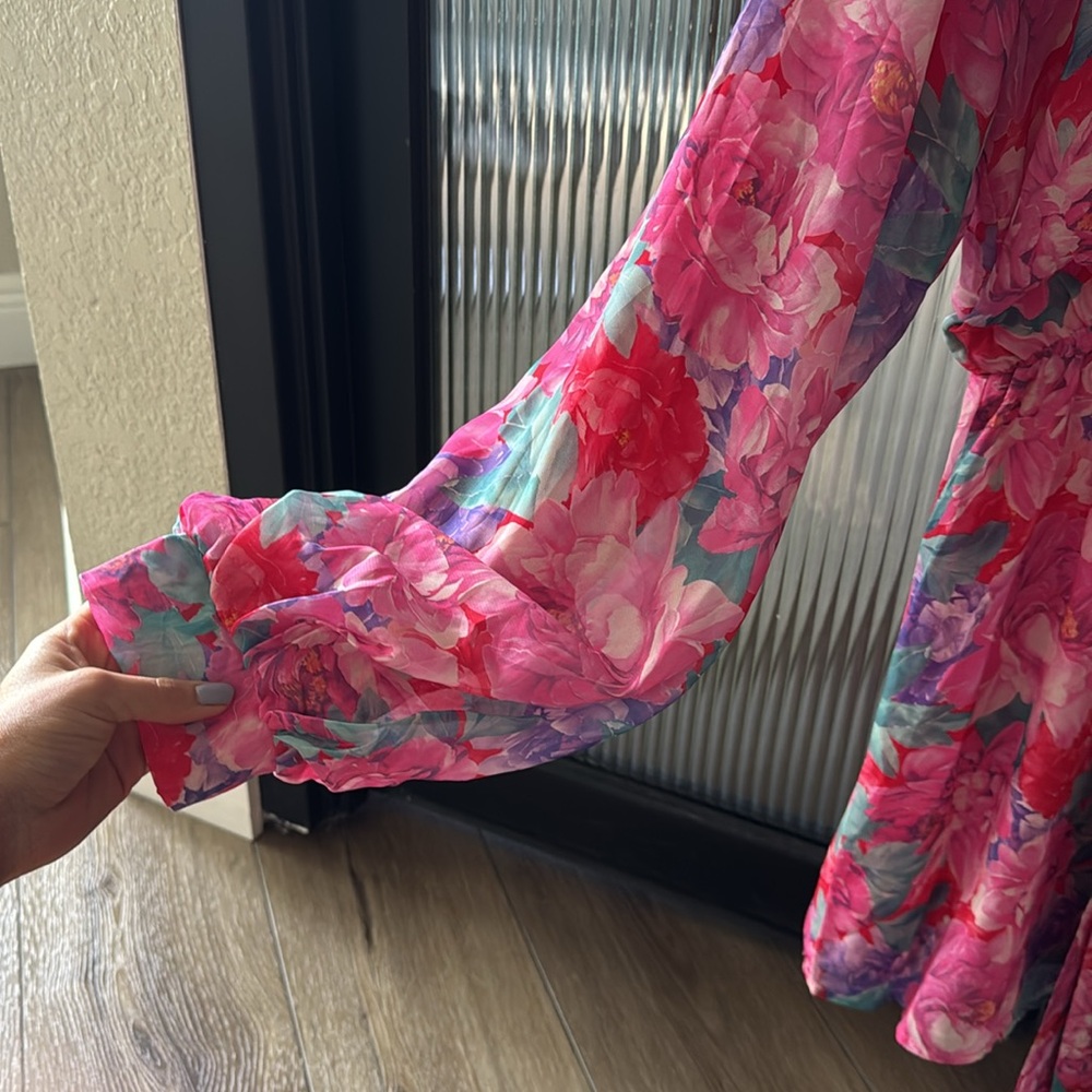 Nasty Gal Floral Pink Dress - Picture 3 of 5